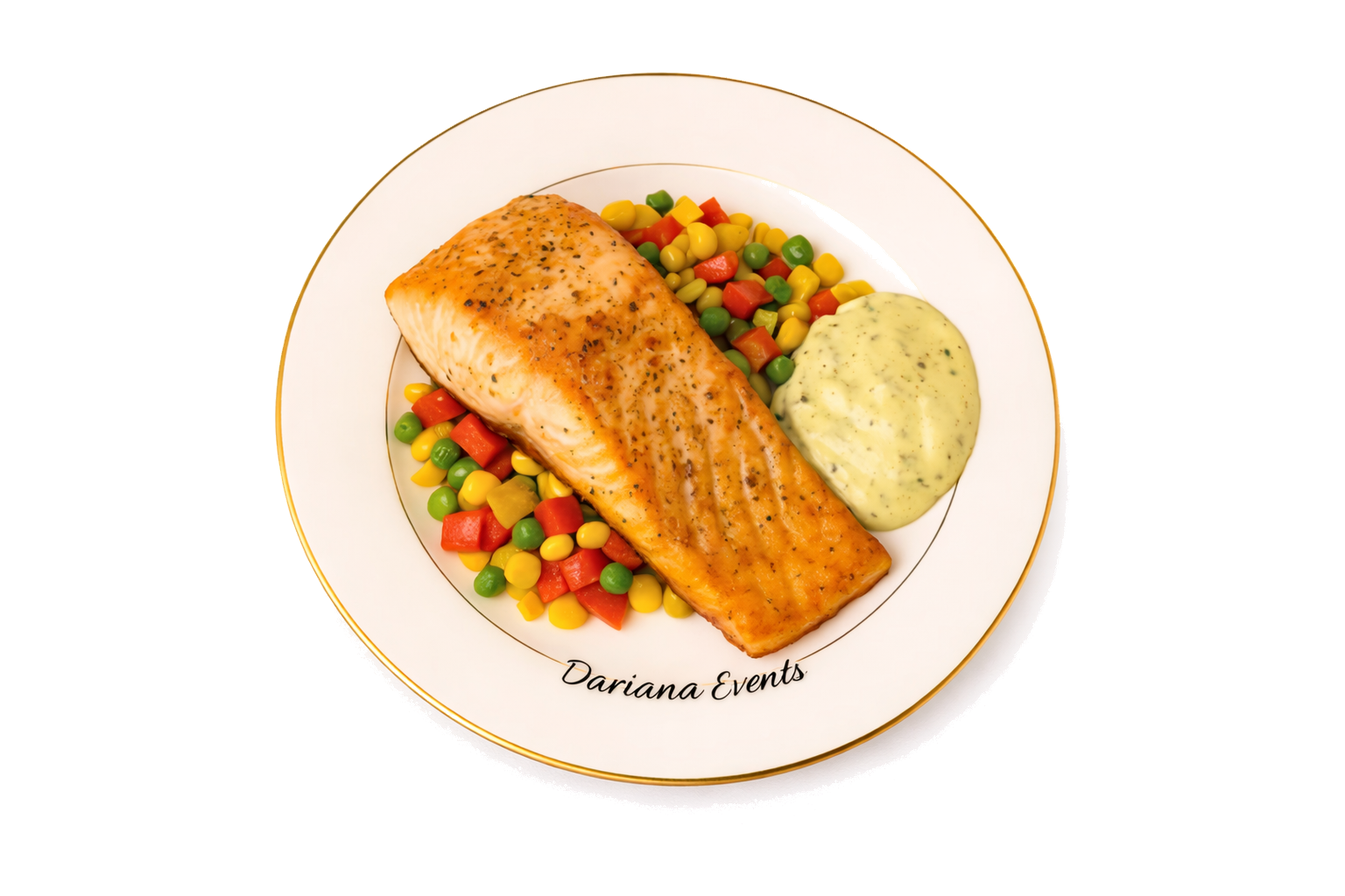 somon cu legume din meniul revelion